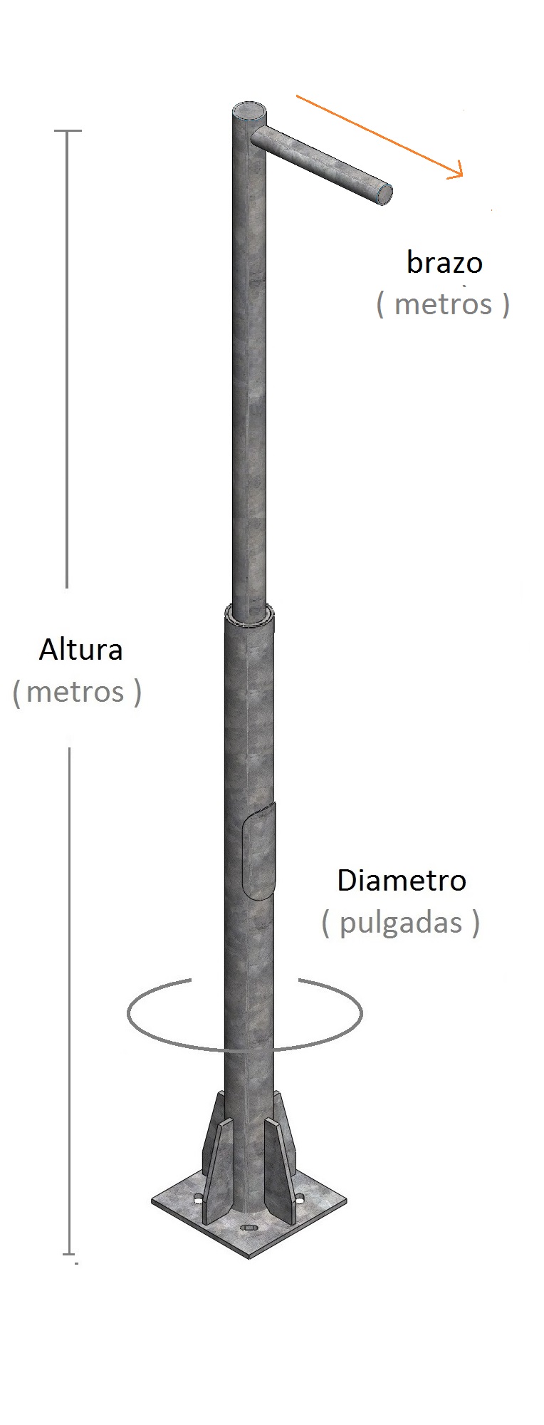 abrazadera de postes