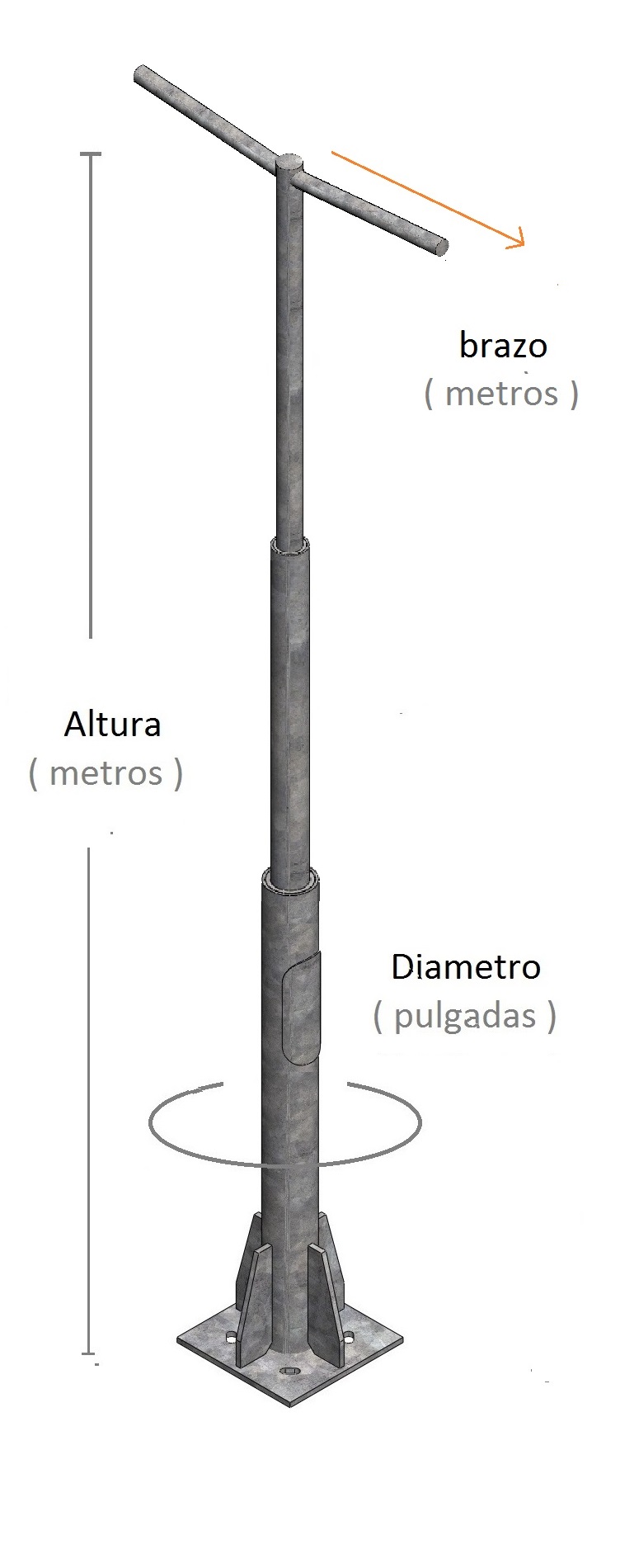 abrazadera de postes