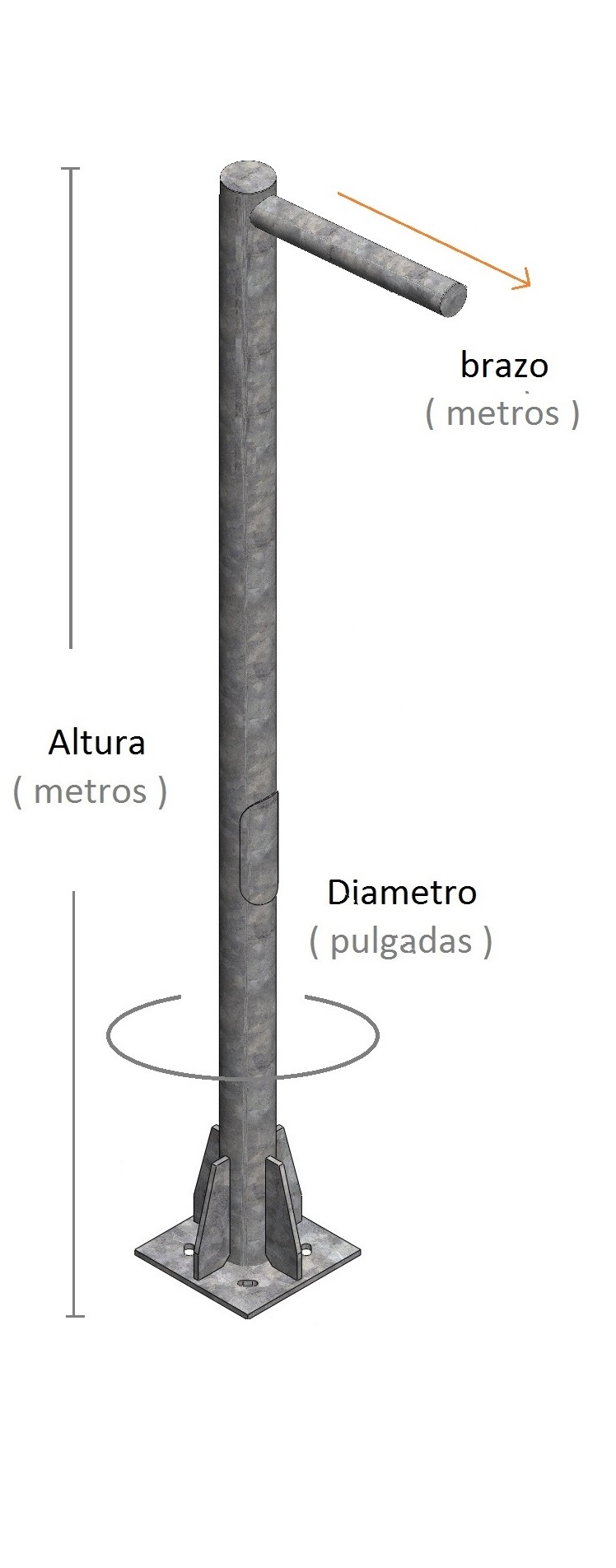 abrazadera de postes